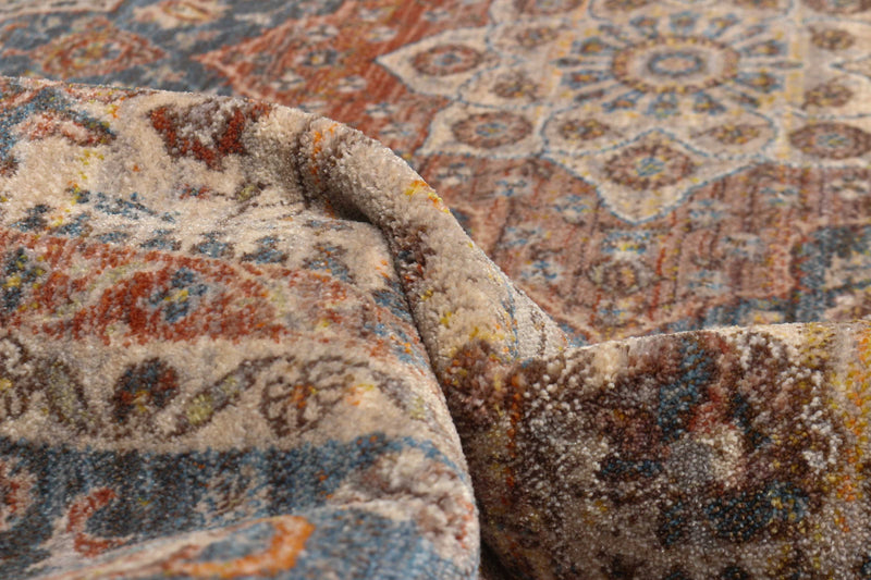 Irina Traditional 5'0\" x Area Rug in Multi Indoor Area Rug