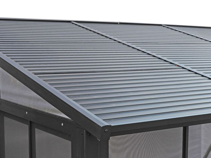 Florence - Wall Mounted Solarium 8x12 Metal Roof In Black