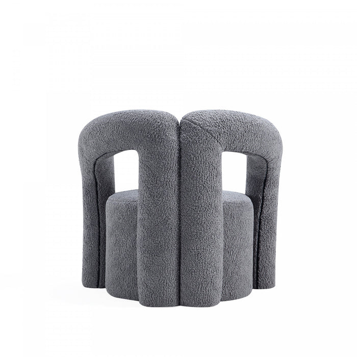 Darian Modern Boucle Lounge Chair in Gray - Set of 2