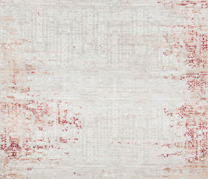 Amber Traditional 8'11\" x 12'6\" Area Rug in Red Indoor Area Rug