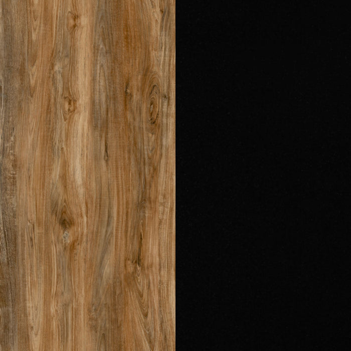 Barcelo Metal-Framed Bed Set Natural Mango and Matte Black - South Shore Queen Bed