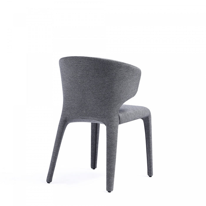Conrad Mid-Century Modern Upholstered Dining Chair in Gray - Set of 4