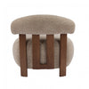 Nube Modern Boucle Accent Chair with Curved Backrest and Four-Leg Design, Light Brown, Walnut | Nube Fauteuil d'Appoint Moderne en Bouclette a Dossier Courbe et Quatre Pieds, Brun Clair, Noyer