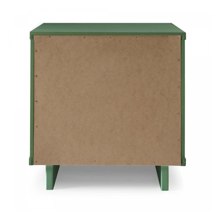 Granville Modern 18\" Nightstand in Sage Green (1-Drawer) - Set of 2