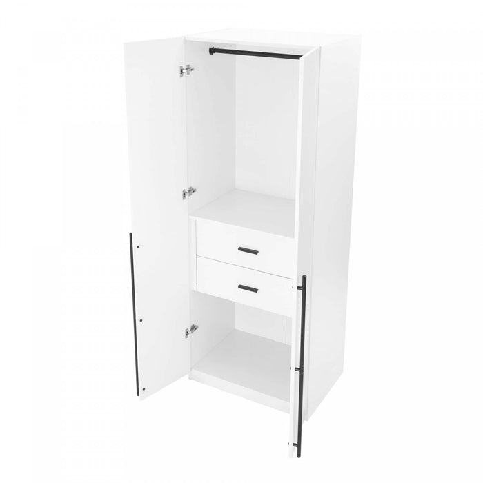Lee Modern 32\" Wardrobe Closet in White Armoire