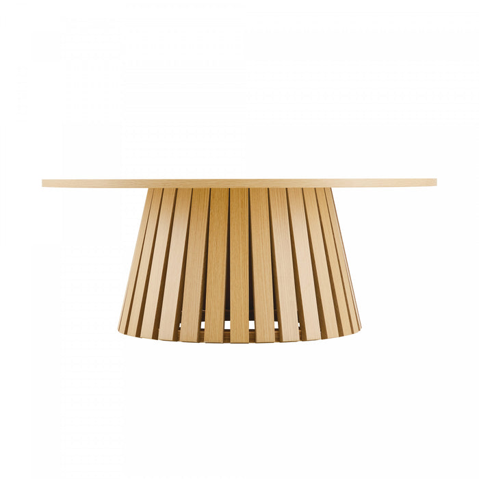 Layla Scandinavian Modern 2-Piece Coffee Table & End Table Set in Light Oak Coffee Table Set