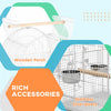 Pawhut 60" Bird Cage Open Top For Finches, Canaries, Budgies, With Rolling Stand, Removable Tray, St|Pawhut Cage A Oiseaux A Dessus Ouvert De 60" Pour Pinsons, Canaris, Perruches, Avec Support Roulant,