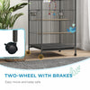 Pawhut 29" Bird Cage With Rolling Stand For Parrots, Love Birds, And Finches, Large Bird Cage With C|Pawhut Cage A Oiseaux 29" Avec Support Roulant Pour Perroquets Et Pinsons, Grande Cage A Oiseaux Ave