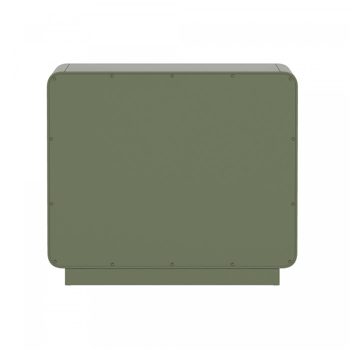 Liora Contemporary 28\" Nightstand in Green (3-Drawer)