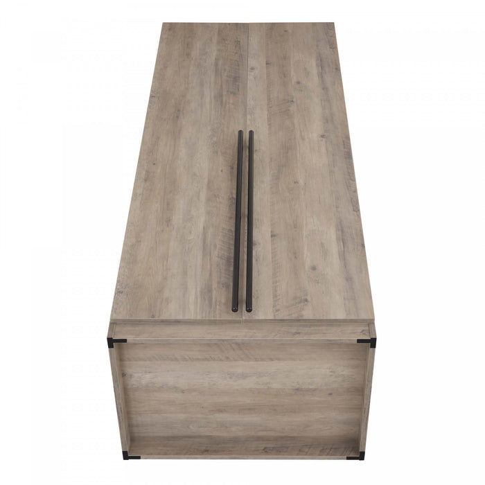 Lee Modern 32\" Wardrobe Closet in Rustic Gray - Set of 3 Armoire