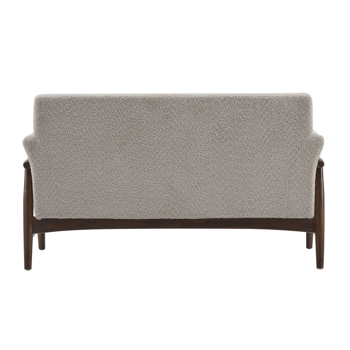 Harper Compact Seating Fabric Modern Loveseat,Almond
