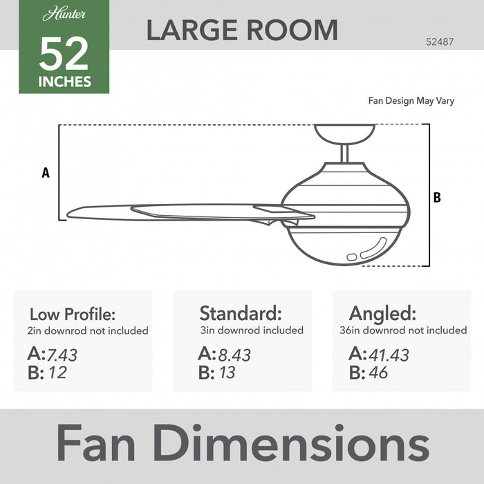 Anisten Ceiling Fan with Light Fixture - White