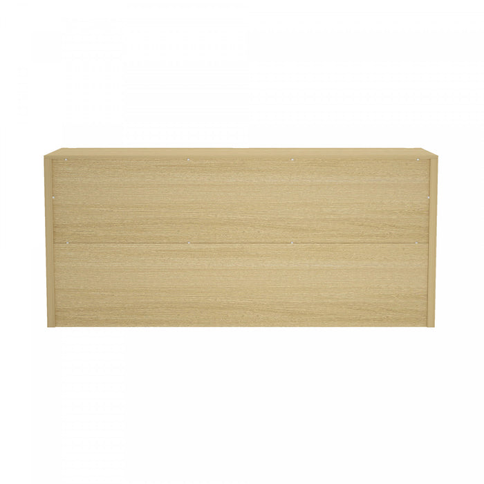 Linda Modern 72\" Dresser in Natural Oak (6-Drawer)