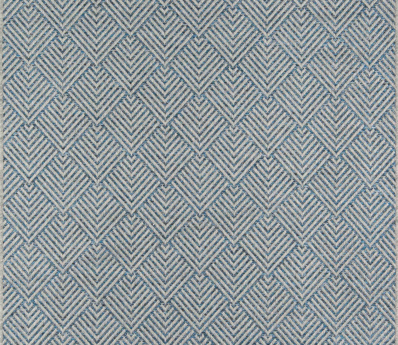 Laura Contemporary 2'0\" x 6'0\" Runner Rug in Blue Indoor Area Rug