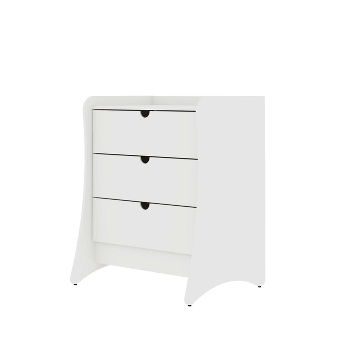 Coney Mid-Century Modern 3-Piece Dresser Set in White