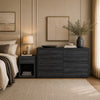 Evelyn Modern 60" Dresser in Charcoal Gray (6-Drawer) | Commode moderne Evelyn 60" en gris charbon (6 tiroirs)
