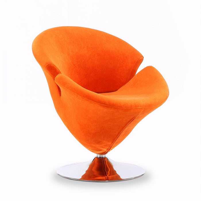 Tulip Modern 1-Piece Accent Chair in Green, Orange, Red, White and Yellow