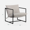 Aidan Metal Frame Sling Accent Chair with Cushions - Oatmeal | Aidan fauteuil d’appoint à sangle avec cadre en métal et coussins - Avoine