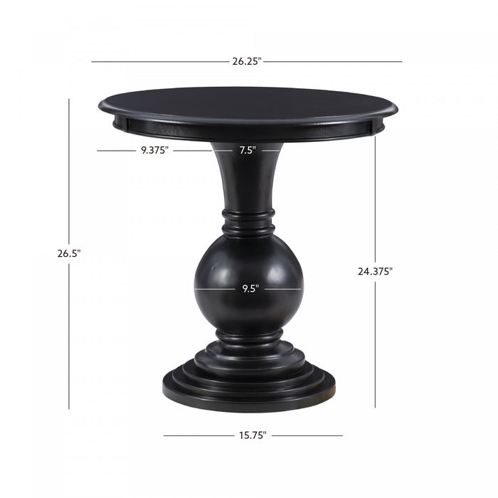 Adeline Round Accent Table - Black