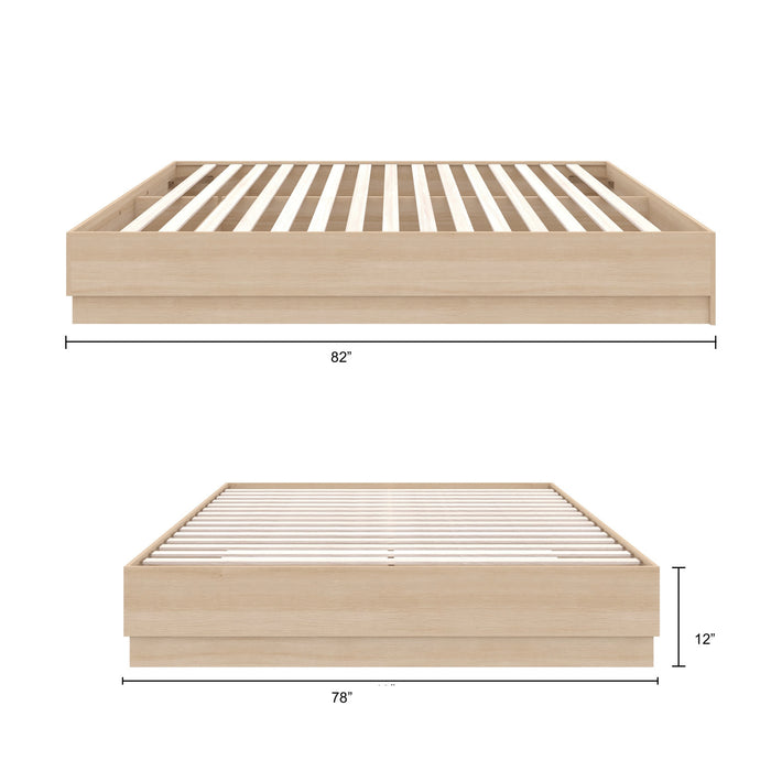 Milano Platform Bed Frame King Bed