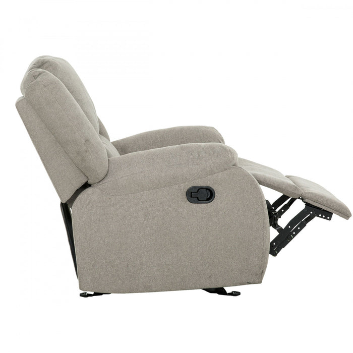 Tobin 36 in. Upholstered Rocker Recliner Chair - Grey