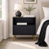 Avira Mid-Century Modern 20" Nightstand in Black (1-Drawer) | Table de nuit Avira style milieu du siecle moderne 20" en noir (1 tiroir)