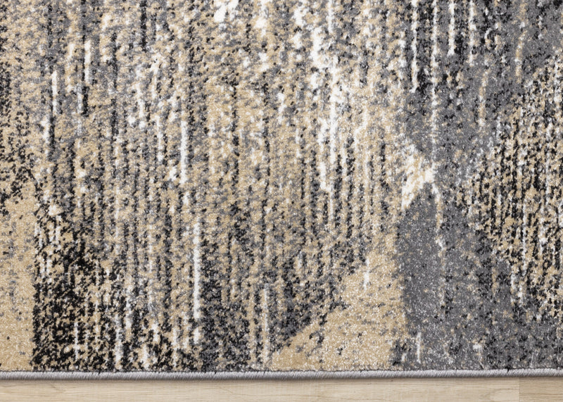 Dayton Grey Beige White Distressed Diamond Pattern Rug, 6'7\" x 9'10\" Indoor Area Rug