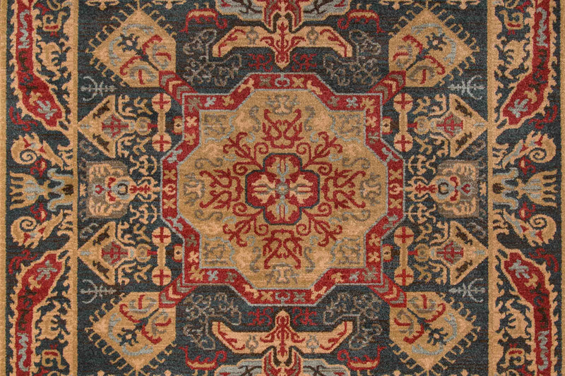 Sofia Traditional 2'3\" x 7'6\" Runner Rug in Blue Indoor Area Rug