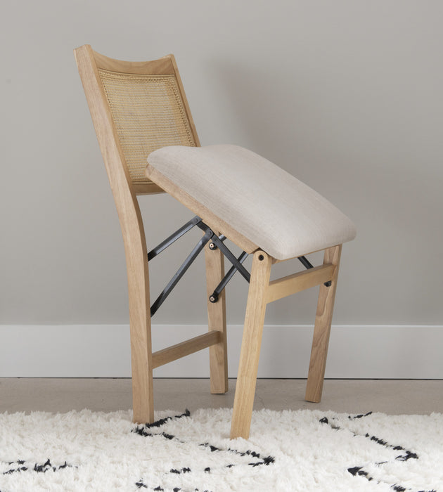 Bauer Fabric Cane Folding Dining Chair - Natural