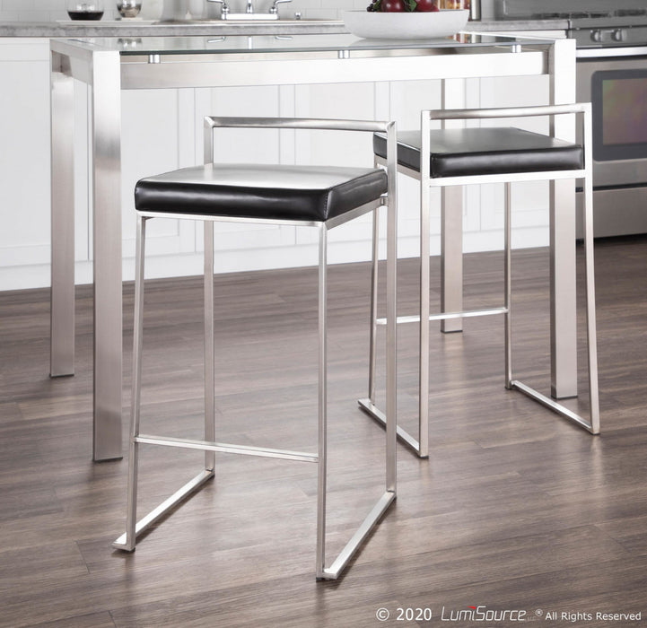 LumiSource Fuji Glass Contemporary Counter-Height Dining Table