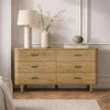 Solara Contemporary 68" Solid Wood Dresser in Natural Oak (6-Drawer) | Commode contemporaine Solara 68" en bois massif chene naturel (6 tiroirs)