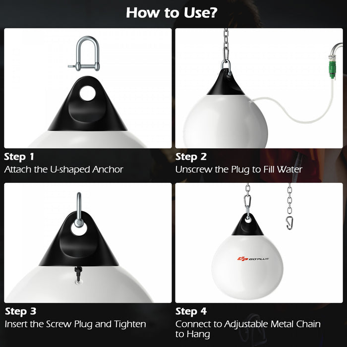 Goplus 18\" 110lbs Heavy Water Filled Punching Aqua Training Boxing Bag Home Gym Hook