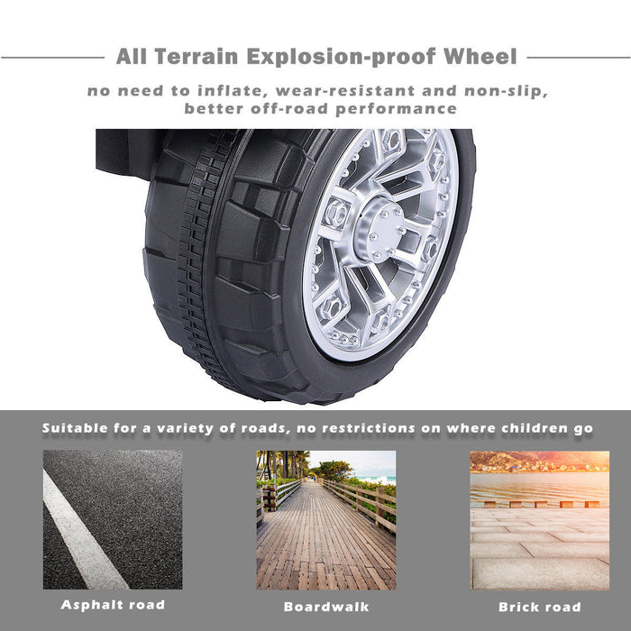 Costway 12v Mp3 Kids Ride On Truck Car Rc Remote Control W/ Led Lights Music