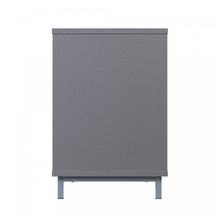 Brighton Modern 2-Piece Electric Fireplace in Black and Gray