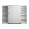 Bestar Key West Full Murphy Bed with Closet Organizers (113 W) - Pure White Oak|Lit double escamotable Key West de Bestar de 113 po (L) avec organisateurs de garde-robe - blanc chêne solide