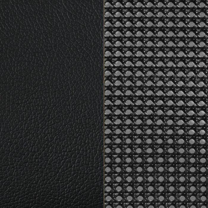 Hoya Natural Cane Metal Full Platform Bed - Pure Black