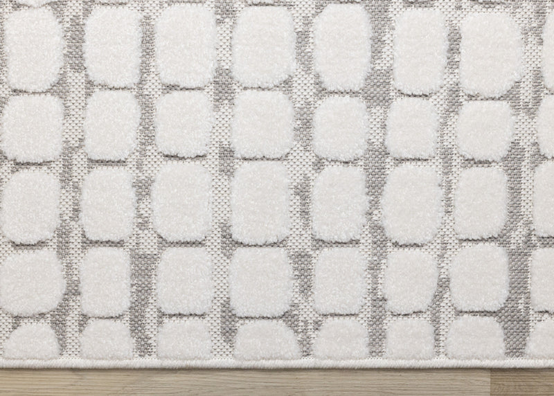 Oslo White Great Pebble Patterned Rug, 7'10\" x 10'6\" Indoor Area Rug