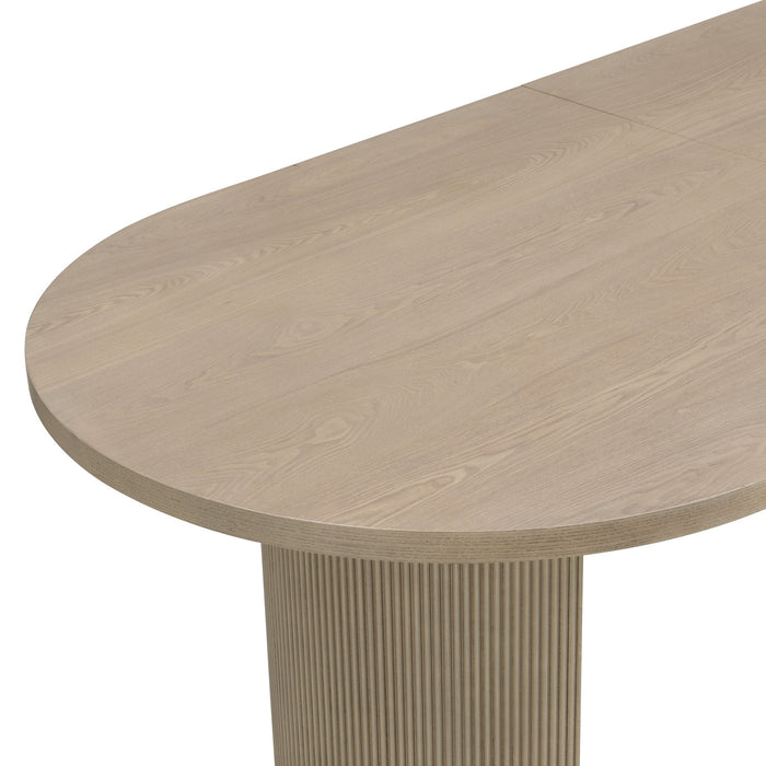 Madison Oval Solid Wood Dining Table with Double Pedestal Base,Light Natural