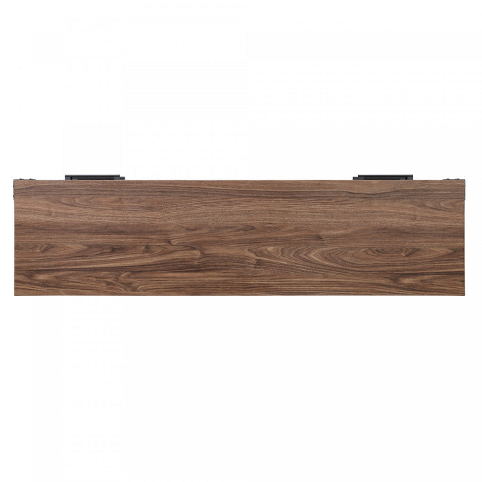 Richmond Industrial Traditional 2-Piece Electric Fireplace in Black and Brown