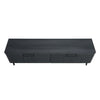 Jodie Mid-Century Modern 69" Fluted TV Stand in Charcoal Gray | Meuble TV Jodie style milieu du siecle a cannelures, 175 cm, gris charbon
