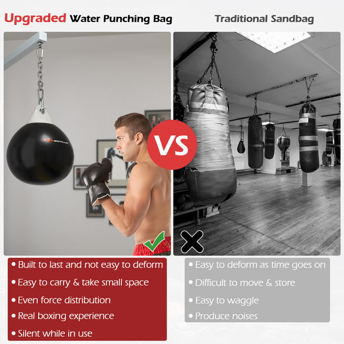 Goplus 18\" 110lbs Heavy Water Filled Punching Aqua Training Boxing Bag Home Gym Hook