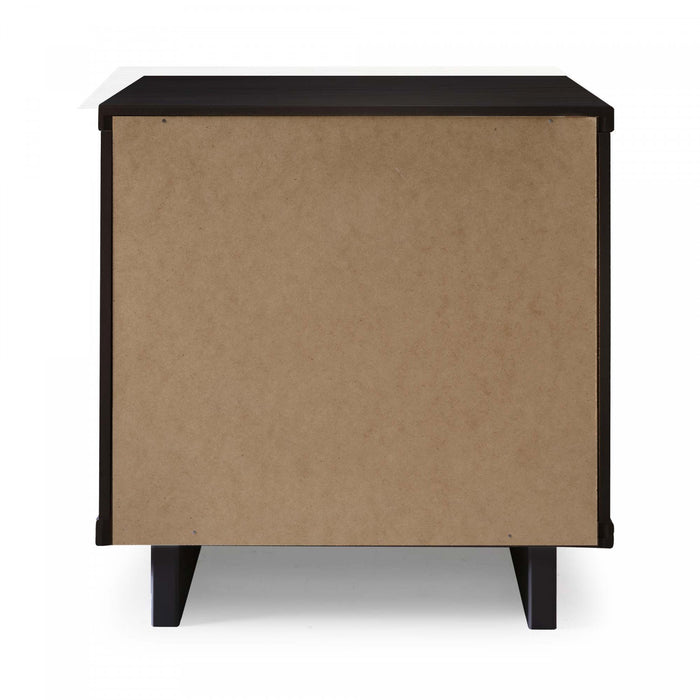 Granville Modern 18\" Nightstand in Black (1-Drawer) - Set of 2