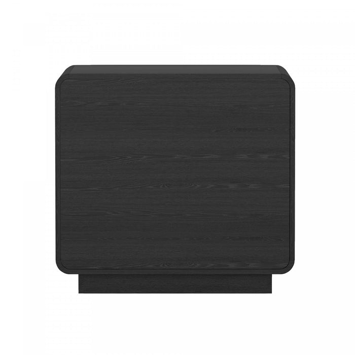 Chrystie Contemporary Modern 26\" Nightstand in Black (2-Drawer) - Set of 2