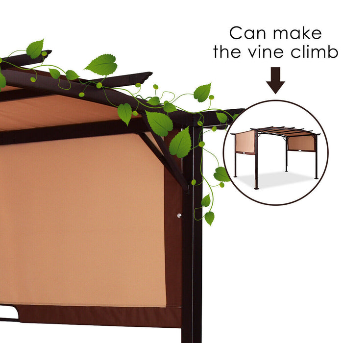 12' X 9' Pergola Kit Metal Frame Gazebo Canopy Cover Patio Shelter