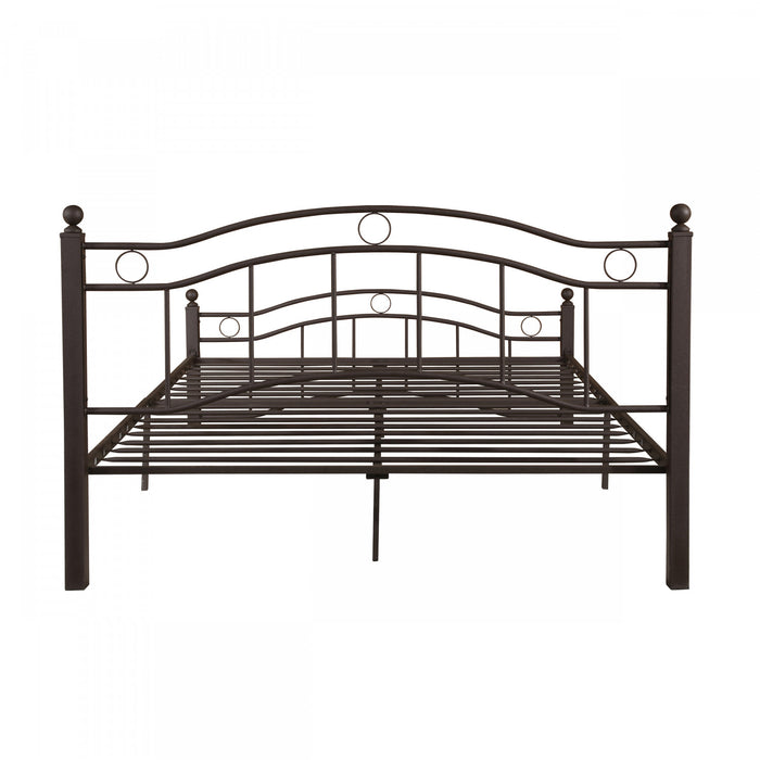 Jackson Metal Bed Frame With Underbed Storage,copper King Bed