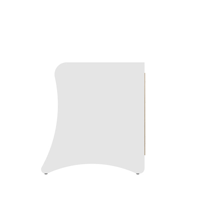 Coney Mid-Century Modern 20\" Nightstand in White (2-Drawer)