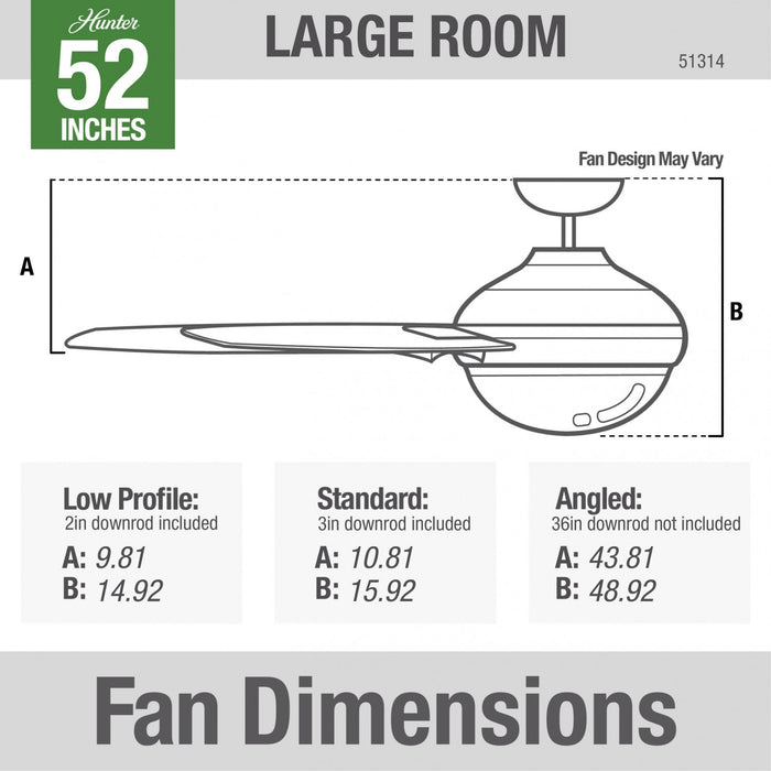 Aerodyne Ceiling Fan with Light Fixture - Black