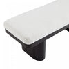 Olivia 47.5" Wood Bed Bench Ottoman with Teddy Velvet Upholstery and Wooden Legs,Black  | Olivia Banc Ottoman en Bois de 47,5" avec Tissu en Velours Teddy et Pieds en Bois, Noir