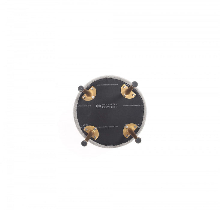 Bailey Mid-Century Modern Upholstered Accent Ottoman in Gray - Set of 2