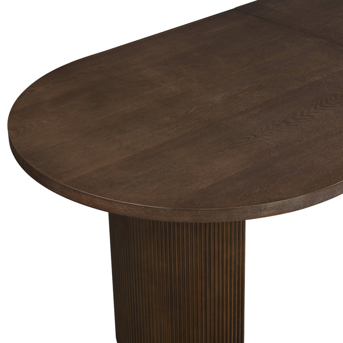 Madison Oval Solid Wood Dining Table with Double Pedestal Base,Walnut